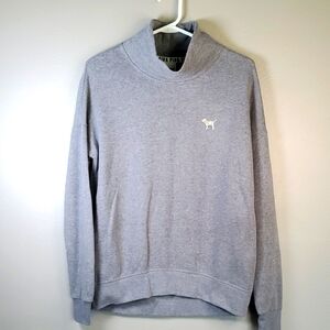 PINK Victoria's Secret Gray Cowneck Sweatshirt. Back Logo. Size XS